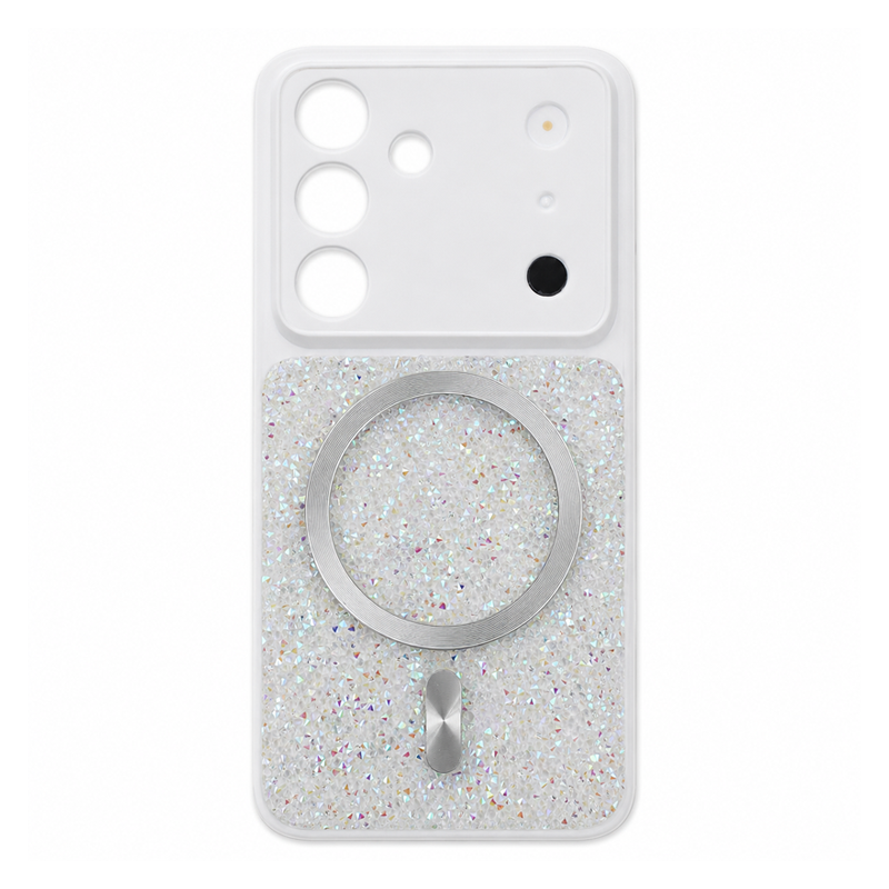 Shiny Diamond with Magnetic Case for Samsung Galaxy S26 - White